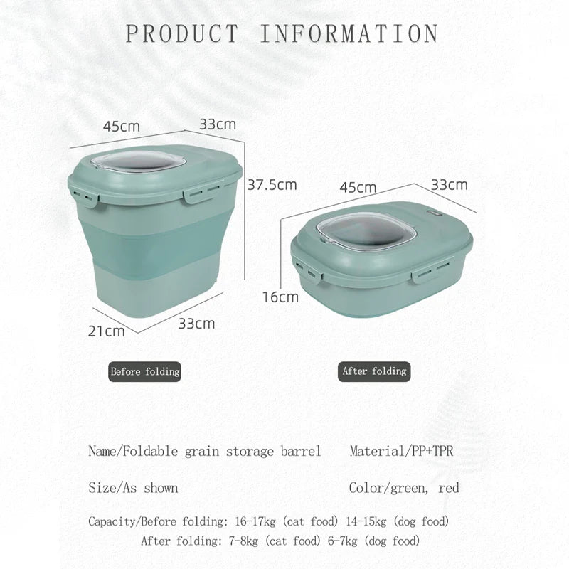 Réservoir à croquettes rétractable 23L
